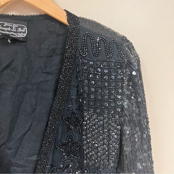 Joseph Le Bon beaded and sequined longline jacket. M - Picture 2 of 12